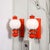 Mid-Century Chrome & Glass Vermillion Enamel Portico Sconces W/ Star Cutouts For Sale - Image 10 of 14