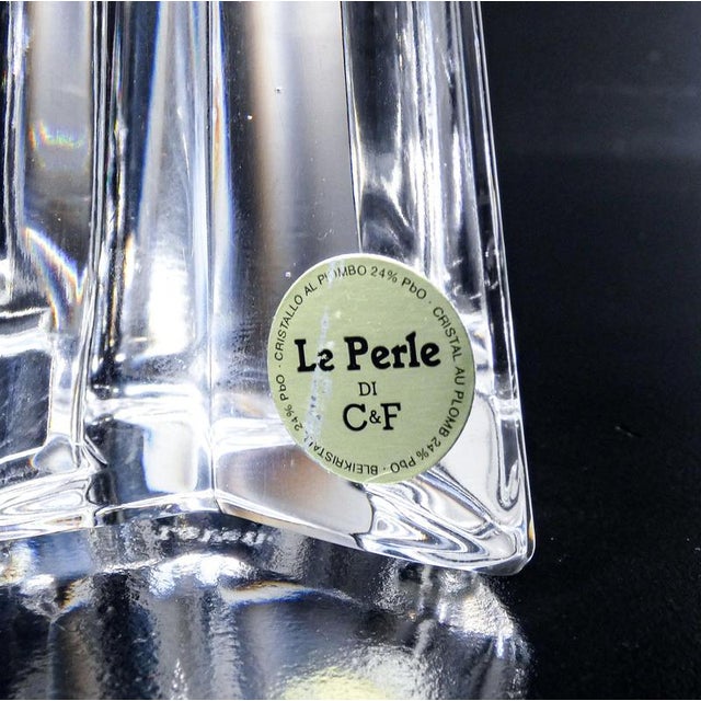 Crystal Table Candlesticks by Le Perle for C&F, Set of 2 For Sale - Image 5 of 14