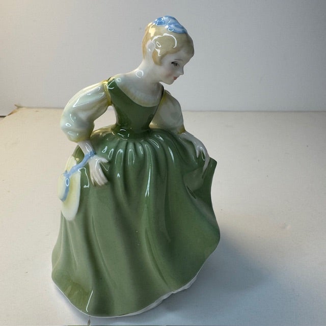 Vintage Royal Doulton “Fair Maiden” Bone China Figurine, England, 1966 For Sale - Image 12 of 12
