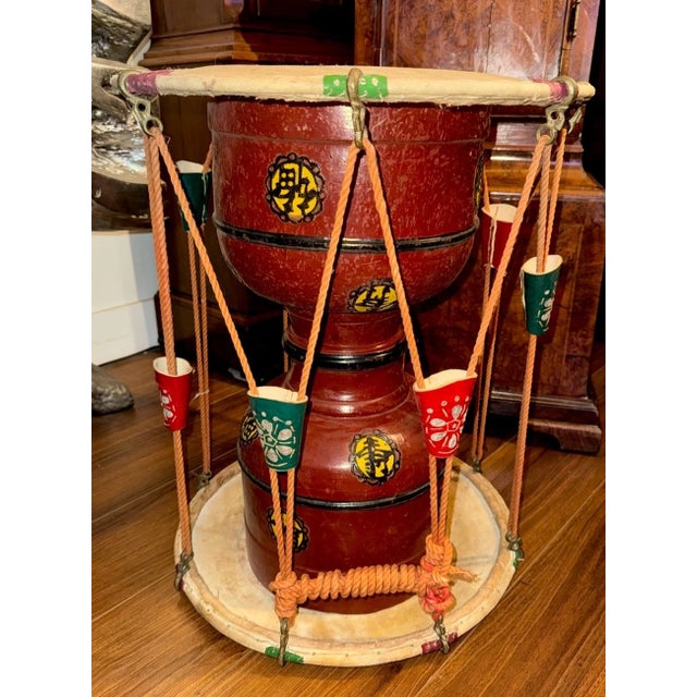 This listing is for an antique janggu 장구. A janggu is a traditional hour glass shaped drum from Korea. It is often used in...