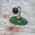 Wall light spot down lighter Green enamel shade. Gooseneck arm adjustable in angle. Diameter cast iron wall mount 10.5 cm...