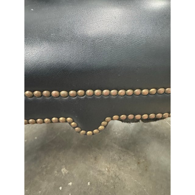 1950s Old Leather Chairs - A Pair For Sale - Image 5 of 7