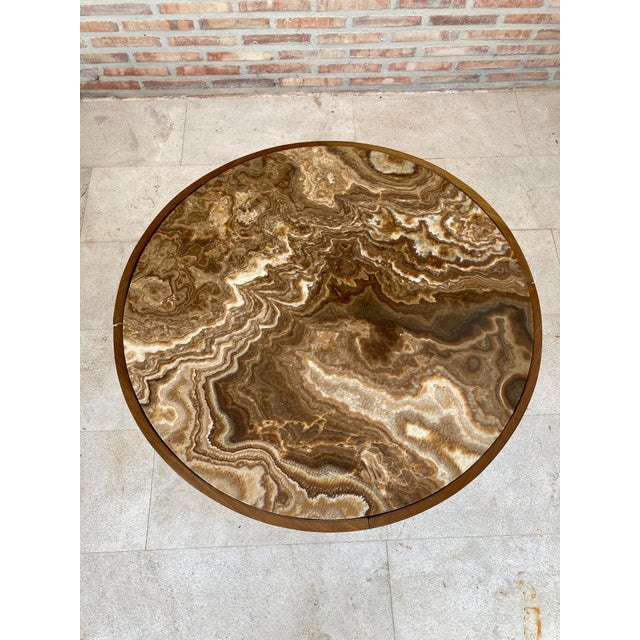 Early 20th Century Circular Side Table in Wood with Lemongrass Marquetry Fillets For Sale In Miami - Image 6 of 18