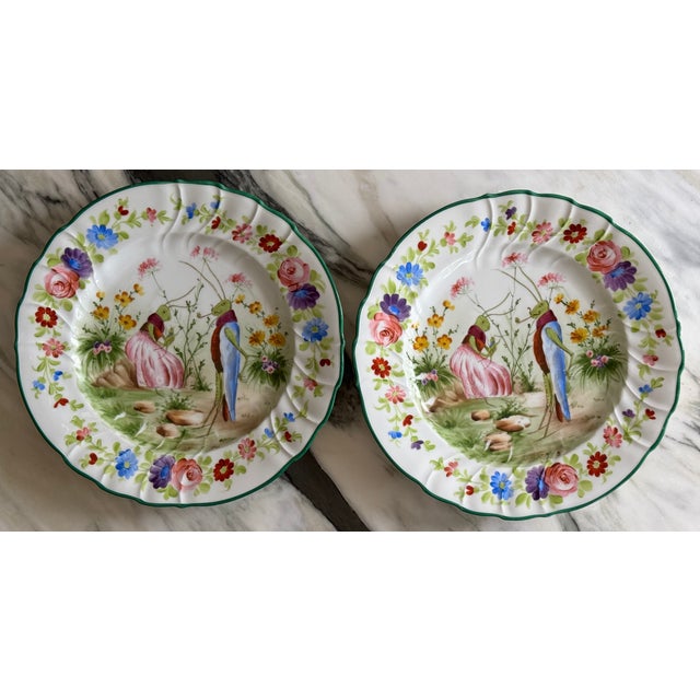 Antique Charles Ahrenfeldt Aesop's Fables Bohemian Decorative Plates - A Pair For Sale - Image 4 of 8