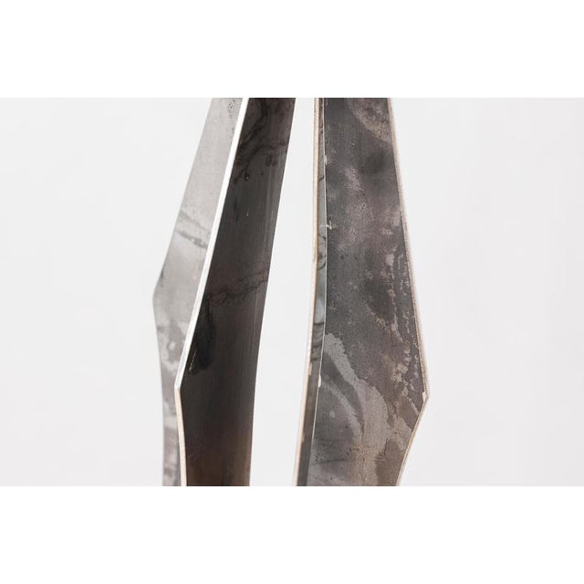 Signes Wall Sculpture in Natural Steel by Jean-Baptiste Van Den Heede For Sale - Image 6 of 10
