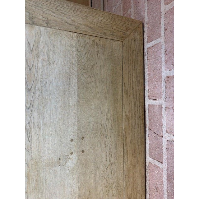 Vintage French Country Bleached Oak Farmhouse Dining Table For Sale - Image 9 of 12