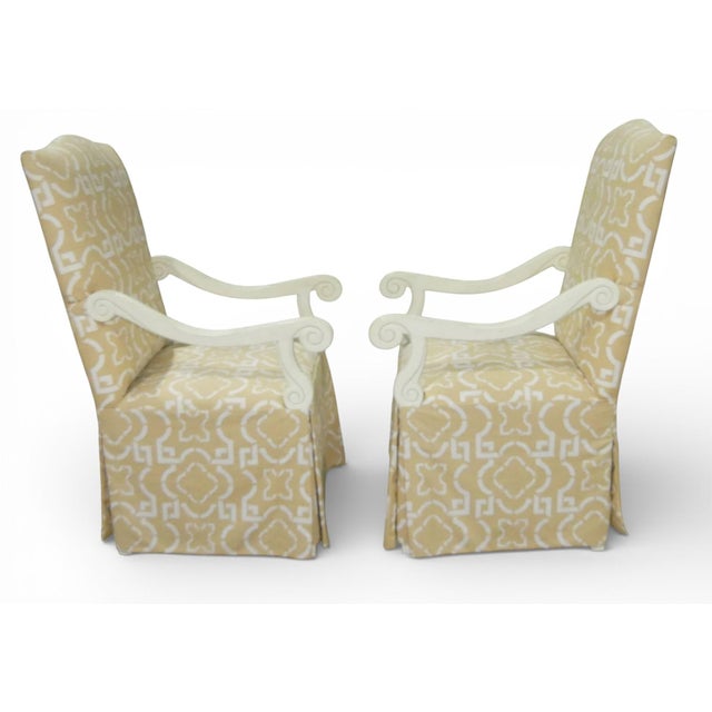 2000 - 2009 Century Furniture Oscar De La Renta Armchairs - A Pair For Sale - Image 5 of 14