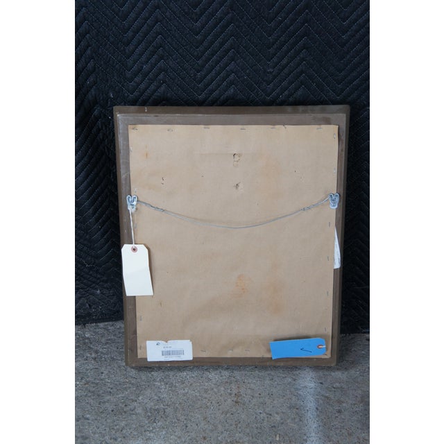 Vintage Baroque Rococo Gold Carved Foliate Beveled Wall Vanity Mirror 23" For Sale - Image 6 of 8