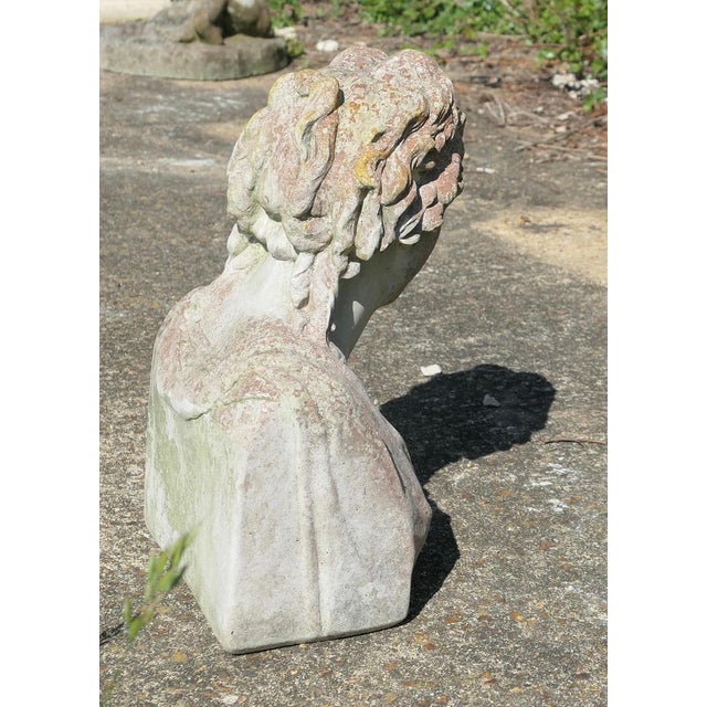 1930s Classical Weathered Bust of a Lady, 1930s For Sale - Image 5 of 7