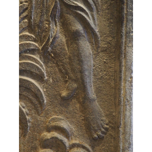 Large 17th Century French Cast Iron Heraldic Fireback, the House of Lorraine For Sale - Image 9 of 18