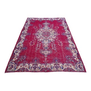 1960s Oushak Decorative Anatolian Rug For Sale