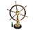 Six Spoke Solid Brass Ships Wheel on Stand For Sale - Image 4 of 8