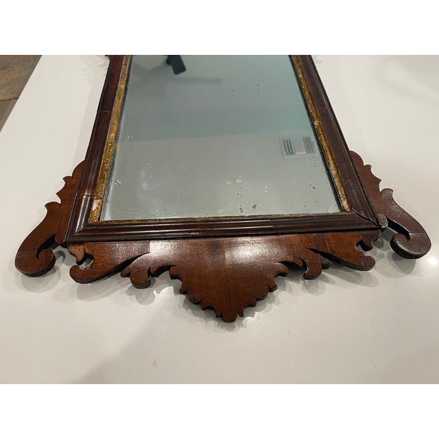 English Country Home Georgian Mahogany Vauxhill Wall Mirror C 1770 For Sale - Image 4 of 9