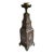 Silver Copper Inlaid Antique Lamp Candlestick Safavid Mughal Engraved For Sale