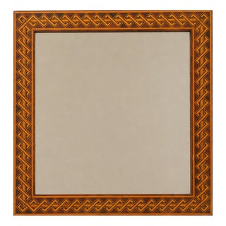 Rectangular Brown Marquetry Mirror by Pio Zanotti, Italy, 20th Century For Sale