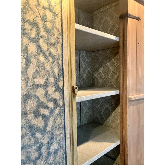 Antique Italian Renaissance Painted Marble Lacquer Wooden Cabinet, 1500s For Sale - Image 17 of 18