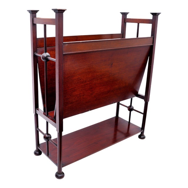 Vintage British Arts and Crafts Magazine Rack from Liberty's of London, 1920s For Sale