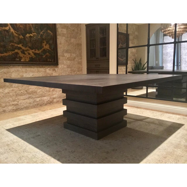 Restoration Hardware Stacked Square Dining Table Chairish