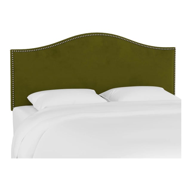 Ashland Headboard in Apple Green Classic Velvet, Twin For Sale