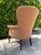 Wood Vintage Hickory Chair Edwardian Club Chair in Mahogany With Brass Casters For Sale - Image 7 of 12