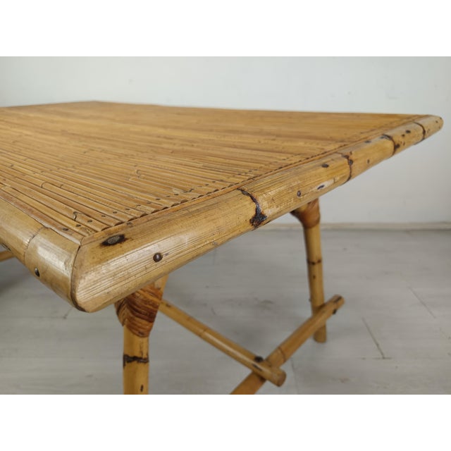 Vintage Rattan Table, 1950s For Sale - Image 11 of 18