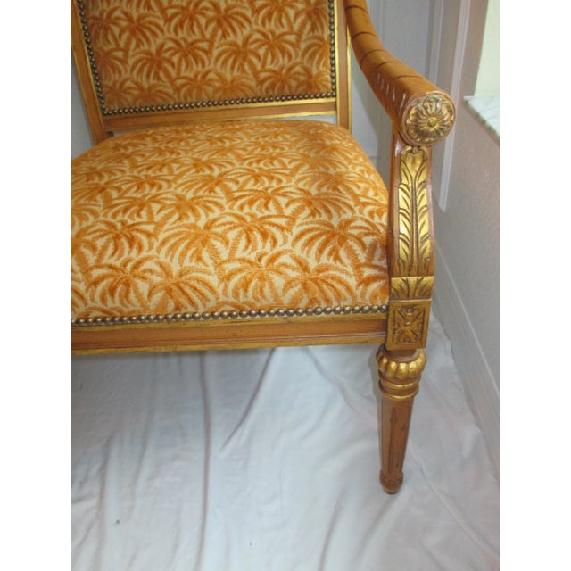 Mid 20th Century Gilded Accent Chairs- a Pair For Sale In Naples, FL - Image 6 of 7