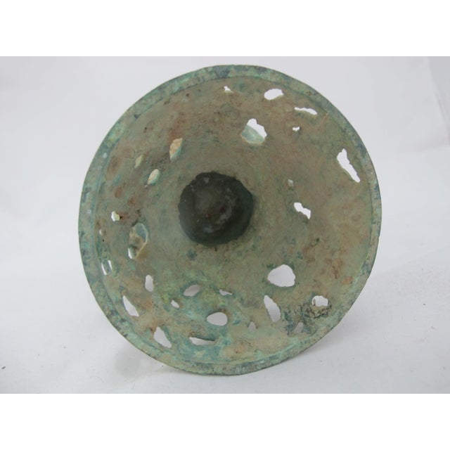 Chinese Archaic Bronze Ware Fengshui Ritual Vessel Hu Vase With Dragon Handles For Sale - Image 12 of 14