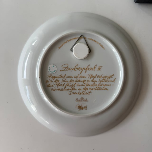 1990s The Magic Horse Plate No. IV by Bjørn Wiinblad for Rosenthal, Germany, 1970s For Sale - Image 5 of 6