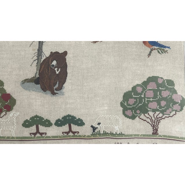 Vintage Large Scale Embroidery Sampler For Sale - Image 9 of 11