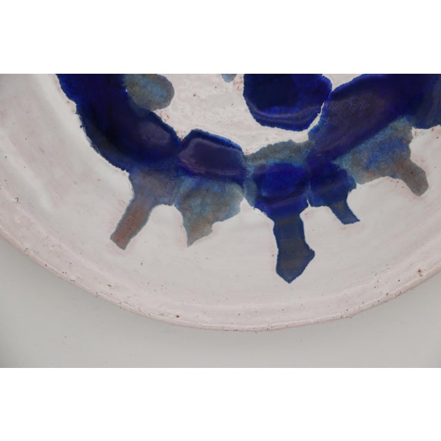 Experimentalism Art Large Plate, French Stoneware For Sale - Image 11 of 12
