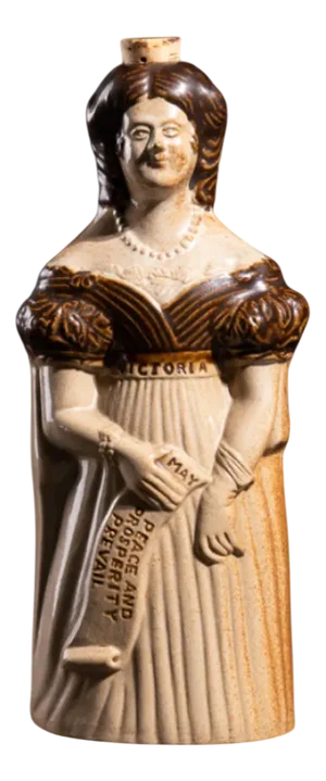 Commemorative Queen Victoria Stoneware Bottle by Belper & Dendy