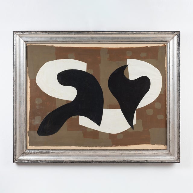 Marc Cavell, Composition, 1958, Gouache For Sale - Image 7 of 7