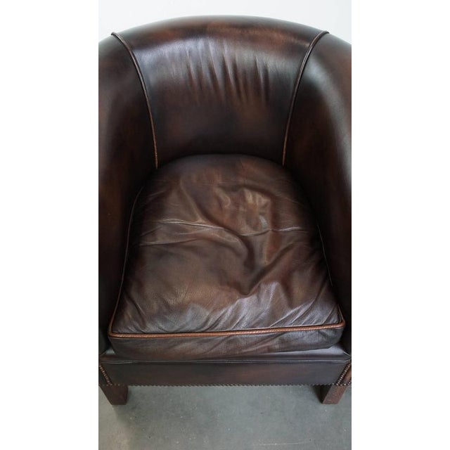 English Style Cowhide Club Armchairs, Set of 2 For Sale - Image 5 of 15