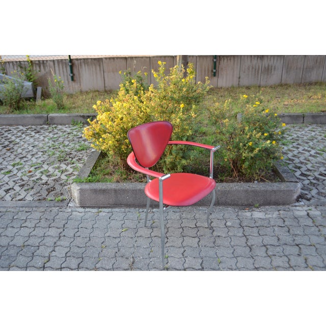 Italian Modern Red Model Marylin Dining Chair by Arrben, 1980s For Sale - Image 11 of 18