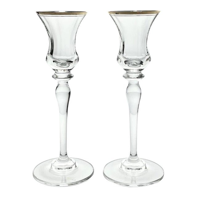 1990s Mikasa “Jamestown” Pair of Taper Candlestick Holders For Sale