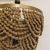Stylish Currey & Co. Organic Modern Small Burlap Bead Chandelier Prototype, gold finished accents, four lights, showroom...