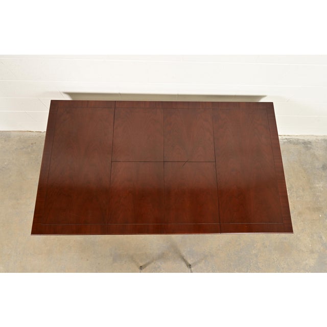 Baker Furniture Georgian Banded Mahogany Extension Dining Table For Sale - Image 9 of 13