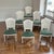 An elegant set of six antique Swedish painted chairs, classical in form and beautiful in their original surface. The white...