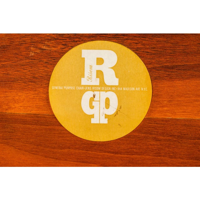 Set of 6 Mid-Century Modern Stacking General Purpose Chairs in Oak & Walnut by Jens Risom for Jens Risom Design, Usa, Circa 1960's For Sale - Image 12 of 12