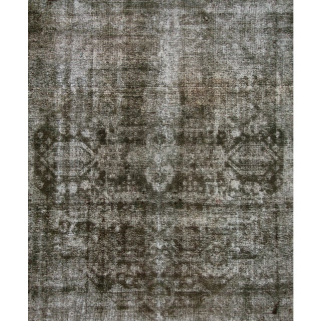 Vintage Overdyed Handmade Medallion Wool Rug 9'7" X 12'2" For Sale In New York - Image 6 of 9