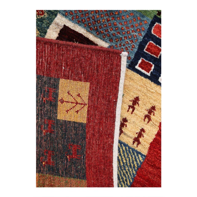 Traditional Pasargad DC Fine Hand Knotted Gabbeh Rug For Sale - Image 3 of 3