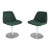Robin Day Swivel Chairs in Green Upholstery and Aluminum, 1960s For Sale