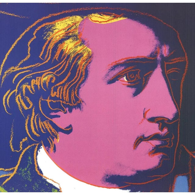 Contemporary 1993 Andy Warhol Goethe Red and Black Small Lithograph For Sale - Image 3 of 4