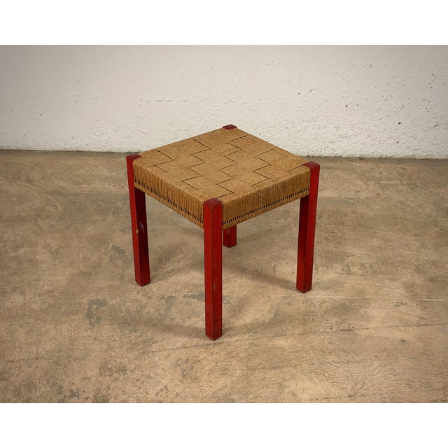 Brown Stool by Axel Larsson for Gemla, 1930s For Sale - Image 8 of 8