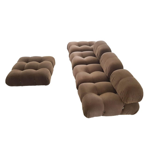 Camaleonda Modular Chairs and Ottoman in Brown Corduroy by Mario Bellini for C&B Italia, 1970s, Set of 5 For Sale - Image 9 of 18