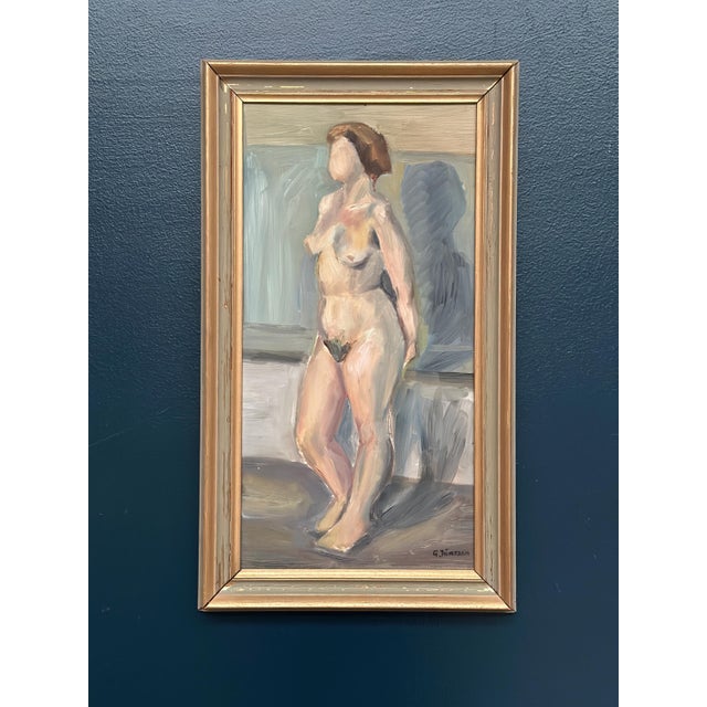 Gunnar Jonsson, Nude Woman, 1960s, Oil on Panel For Sale - Image 16 of 17