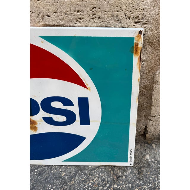 Vintage Pepsi Sign,1960 For Sale - Image 4 of 8