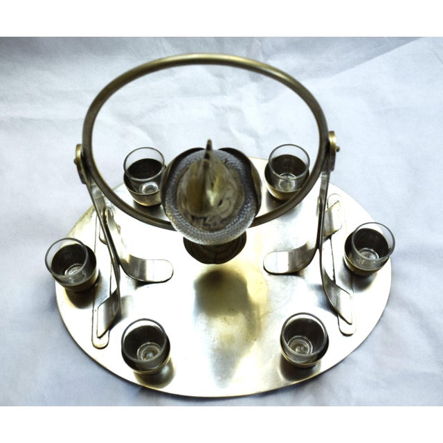 Antique Kakadu Liqueur Set, Austria, 1910s, Set of 7 For Sale - Image 4 of 15