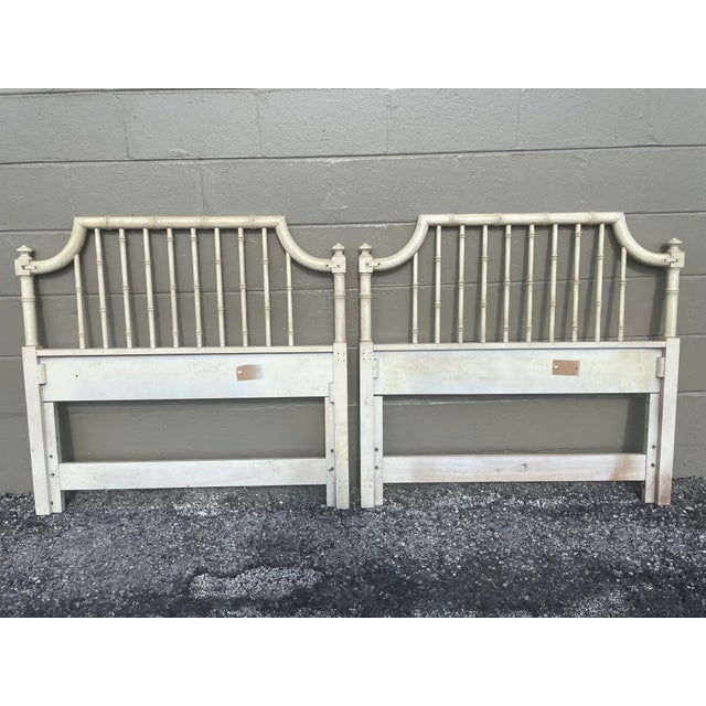 Vintage Thomasville Allegro Faux Bamboo Twin Headboard Pair Chairish
