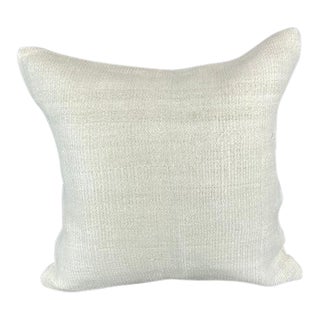 20 x 20 Hemp Pillow Turkish Cushion Natural Grayish White Pillow Cushion Cover For Sale